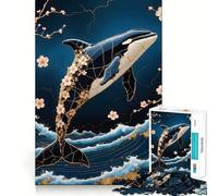 Puzzle Kintsugi Orca 1000 pièces pour Adolescents, Jeu de réflexion et de développement Mental, Design paisible et Amusant, Cadeau Unique (38x52cm)