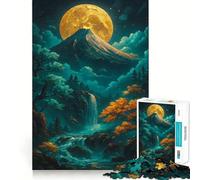 Puzzle Kintsugi Paysage de Montagne 1000 Pièces pour Adultes Jeu de Concentration et de Réflexion Loisirs à Domicile Bordure Fine Cadeau de Noël (38x52cm)