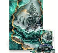 Puzzle Kintsugi Paysage enneigé Serein 1000 pièces pour Adolescents, Jeu de logique mentale, évasion Calme, œuvre d'art aux Bords Fins, à Collectionner (38x52cm)