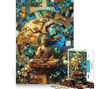 Puzzle kintsugi pour Adultes Art du Bouddha Zen 1000 pièces Jeu de Stimulation mentale Découpe Laser de qualité supérieure Activité relaxante en Groupe à l'intérieur (50x75cm)