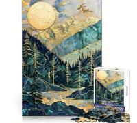 Puzzle Kintsugi Radiant Highlands pour Adultes, 1000 pièces, pour stimuler la mémoire, Jeu de Groupe, Assemblage du Motif, Surprise de Noël (38x26cm)