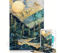 Puzzle Kintsugi Radiant Highlands pour Adultes, 1000 pièces, pour stimuler la mémoire, Jeu de Groupe, Assemblage du Motif, Surprise de Noël (38x26cm)