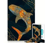Puzzle Kintsugi Requin Baleine 1000 Pièces Développe la mémoire,ludique et créatif Qualité Professionnelle pour stimuler l'esprit (38x26cm)