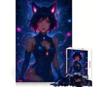 Puzzle Kitsune Ciel Nocturne 1000 Pièces Jeu de Détente et d'apprentissage Pièce de Collection Art Découpée avec Précision (50x75cm)