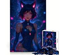 Puzzle Kitsune Ciel Nocturne 1000 Pièces pour Adolescents Jeu de logique et de Coordination Découpe précise Cadeau Exceptionnel (38x26cm)