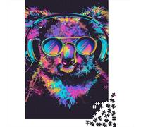 Puzzle Koala 1000 pièces avec Casque et Lunettes de Soleil pour Adultes et Adolescents, Jeux éducatifs à Domicile, Jouets DIY, Cadeaux de Noël, 1000 pièces (38 x 26 cm)