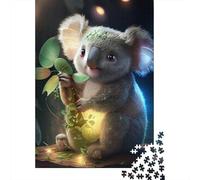 Puzzle Koala Animal Art, Puzzle rectangulaire en Papier Amusant pour Famille, pour garçon ou Fille, Cadeaux de Noël, 1000 pièces (38 x 26 cm)