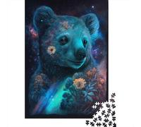 Puzzle Koala Animal de l'espace, Casse-tête en Papier rectangulaire pour Adultes et Adolescents, Cadeaux de Noël, 1000 pièces (38 x 26 cm)