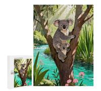 Puzzle Koala Family by The River, 500 PCS, Activité Créative À La Maison, comme Pause Créative pour Les Amateurs Patients, À La Maison