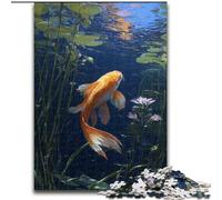 Puzzle Koi doré 1000 pièces pour Adolescents, pour soulager Le Stress et décorer la Maison (14 Ans et Plus) (26x38cm)
