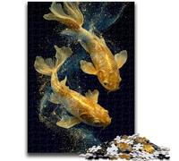 Puzzle Koi doré pour Adultes, 1 000 pièces, Difficile à réaliser, mais Amusant et Humoristique, Cadeau d'anniversaire, décoration Murale (50x75cm)