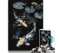 Puzzle Koi doré pour Adultes, 1 000 pièces, Jeu Stimulant et décoration Murale familiale, Cadeaux d'anniversaire et de Noël Uniques (38x26cm)