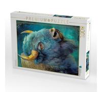 Puzzle · Kraftvolle Tierportraits | Ein Büffel · 1000 pièces · Format assemblé 64 × 48 cm · CALVENDO Puzzle
