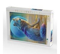 Puzzle · Kraftvolle Tierportraits | Ein Wolf · 1000 pièces · Format assemblé 64 × 48 cm · CALVENDO Puzzle