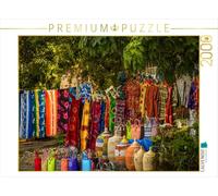 Puzzle · Kunsthandwerk und Stoffe - Bunter Markt im Senegal