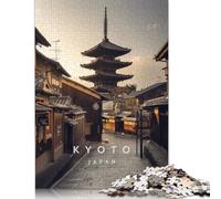 Puzzle Kyoto Japon, Puzzle rectangulaire en Papier, décoration Unique pour la Maison, pour Adultes, Cadeaux de Noël pour la fête des mères, 1000 pièces (38 x 26 cm)