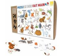 Puzzle Michèle Wilson – Puzzle en bois Alphabet des Animaux – Fait main, 12 pièces, dès 3 ans
