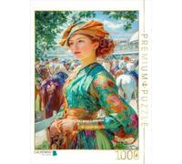 Puzzle · La beauté Sensuelle de l'art Nouveau | Elle adore les courses hippiques · 1000 pièces · Format assemblé 64 × 48 cm · CALVENDO Puzzle