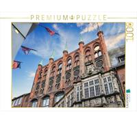 Puzzle · La célèbre façade Gothique de l'hôtel de Ville de Lübeck | Une illustration tirée du calendrier « Lübeck, perle de la… · 1000 pièces · Format assemblé 64 × 48 cm · CALVENDO Puzzle