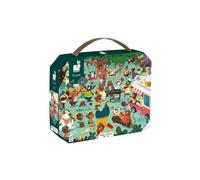 Janod – Puzzle 54 pièces Cousinade des Ours – Valisette poignée – Certifié FSC