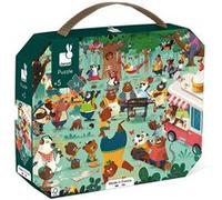 Janod - Puzzle Enfant Cousinade des Ours 54 Pièces - Jeu Educatif Motricité Fine et Concentration - Valisette Poignée - Fabriqué en France - Certifié FSC - Encres Végétales - Dès 5 ans, J02610