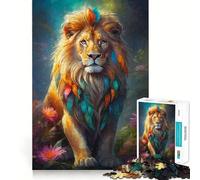 Puzzle La Crinière du Lion pour Adolescents 1000 pièces, Jeu d'entraînement cérébral, Image Simple et Amusante à Assembler, Cadeau précieux 50x75cm