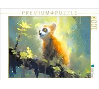 Puzzle · La Fascination de la Jungle | Un lémurien prêt pour la prochaine aventure · 1000 pièces · Format assemblé 64 × 48 cm · CALVENDO Puzzle