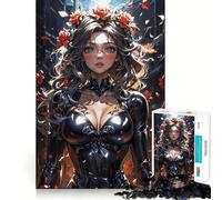 Puzzle La Femme embrassée par la Rose pour Adolescents, 1000 pièces, stimule la mémoire, Plaisir Lent, Bords Nets, Cadeau de Noël 50x75cm