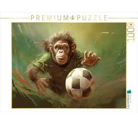 Puzzle · La fièvre du Football chez Les bébés singes | Je joue avec passion · 1000 pièces · Format assemblé 64 × 48 cm · CALVENDO Puzzle