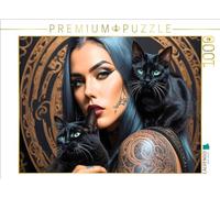Puzzle · La Gracieuse | Mystérieuses femmes-chats · 1000 pièces · Format assemblé 64 × 48 cm · CALVENDO Puzzle