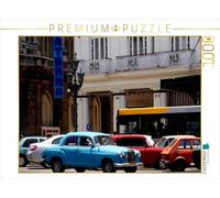 Puzzle · La légendaire Mercedes 180 Devant l'hôtel Inglaterra à La Havane | 1000 pièces · Format assemblé 64 × 48 cm · CALVENDO Puzzle