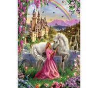 Puzzle La Licorne Blanche Et La Princesse - 500 Pieces - Educa Collection Animaux Fantastiques