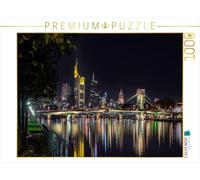 Puzzle · La ligne d'horizon de Francfort la nuit | Vue depuis les rives du Main · 1000 pièces · Format assemblé 64 × 48 cm · CALVENDO Puzzle