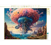 Puzzle · La méduse des airs : Un être planétaire Entre l'océan et l'éther | Issu de l'univers surréaliste des champignons · 2000 pièces · Format assemblé 90 × 67 cm · CALVENDO Puzzle