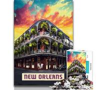 Puzzle La Nouvelle-Orléans 1000 pièces pour Adultes et Adolescents, Jeu éducatif, Jouet de défi, décoration Murale, Cadeaux d'anniversaire et de Noël Uniques 38x26cm