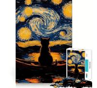 Puzzle La Nuit étoilée pour Adolescents, 1000 pièces, pour améliorer la mémoire, Loisirs à la Maison, Bords précis, Cadeau Exquis 38x52cm
