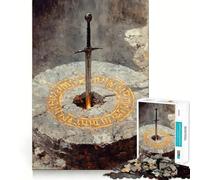 Puzzle Là où l'épée est restée 1000 pièces Jeu d'adresse et de réflexion Assemblage Stable Pièces Qui ne bougent Pas Passe-Temps agréable pour Les Longs Week-Ends (38x52cm)
