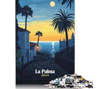 Puzzle La Palma Sunset, Casse-tête en Carton 100% recyclé, pour Enfants et Adultes à partir de 12 Ans, Cadeaux de Noël, 1 000 pièces (38 x 26 cm)