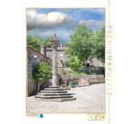 Puzzle · La Place du Village avec Son pilori, ce Poteau de la honte datant | d'autrefois, le « pelourinho · Sortelha est située dans la… · 2000 pièces · Format assemblé 90 × 67 cm · CALVENDO Puzzle