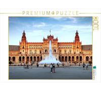 Puzzle · La Plaza de España Le Soir | Emblème de la ville de Séville · 1000 pièces · Format assemblé 64 × 48 cm · CALVENDO Puzzle