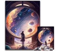 Puzzle La Porte de l'Inconnu 1000 pièces en Carton, pour la fête des mères, Les Anniversaires et Noël 26x38cm/10,23x14,96 Pouces