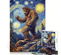 Puzzle La Promenade Nocturne de Bigfoot pour Adolescents, 1000 pièces, réflexion logique, évasion paisible, Cadenas sans Couture, Cadeau de Noël (50x75cm)