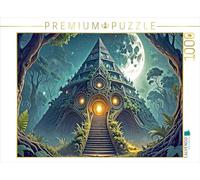 Puzzle · La Pyramide à degrés dans Les forêts de Lysandra | L'architecture terrestre sur des mondes lointains · 1000 pièces · Format assemblé 64 × 48 cm · CALVENDO Puzzle