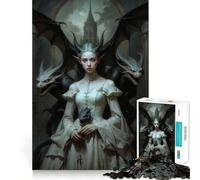 Puzzle La Reine du Château des Dragons pour Adolescents, 1000 pièces, Jeu de logique et de réflexion, Calme et Amusant, Bords Lisses, Cadeau d'anniversaire 38x26cm