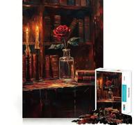 Puzzle La Rose Éternelle 1000 Pièces pour Adultes Jeu de logique et de réflexion Découpe précise 50x75cm