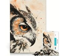 Puzzle La Sagesse du Hibou 1000 pièces Jeu de réflexion de qualité supérieure,découpé au Laser Exercice Mental Calme à Faire à la Maison (38x52cm)