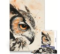 Puzzle La Sagesse du Hibou pour Adolescents 1000 pièces Stimulation mentale Calme et détente Assemblage précis Cadeau spécial (50x75cm)