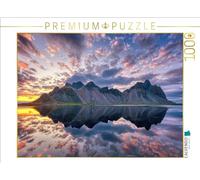 Puzzle · La Saint-Jean à Vestrahorn | Deux fois plus beau grâce au reflet · 1000 pièces · Format assemblé 64 × 48 cm · CALVENDO Puzzle