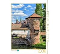 Puzzle · La Tour du bourreau sur l'île du marché aux puces, avec Le Pont en | grès (à gauche) et la passerelle du bourreau (à droite… · 2000 pièces · Format assemblé 90 × 67 cm · CALVENDO Puzzle