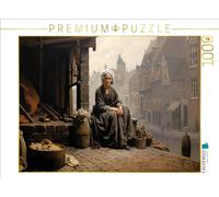 Puzzle · La Tranquille Brigitte | Un motif du calendrier Les femmes du marché au 18e siècle · 1000 pièces · Format assemblé 64 × 48 cm · CALVENDO Puzzle